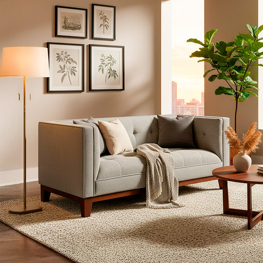 Sofá 2 cuerpos Munich gris