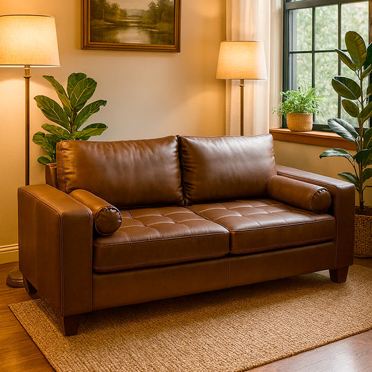 Sofá 3 cuerpos Capri pu café