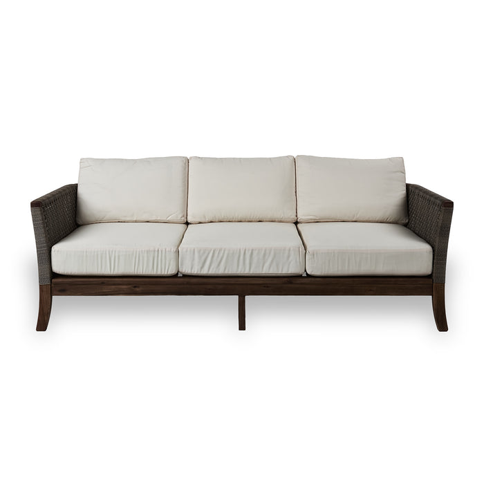 Set living terraza Rio 4 piezas 3-1-1 café mate