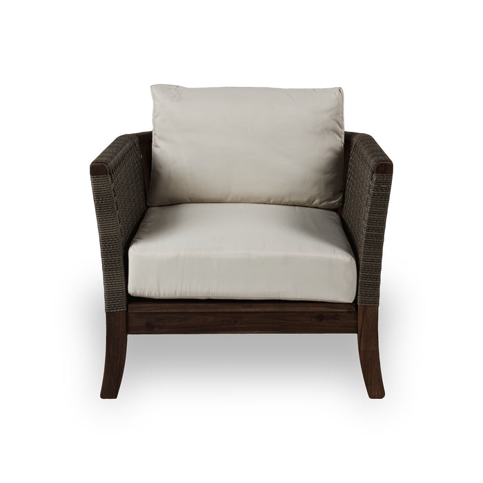 Set living terraza Rio 4 piezas 3-1-1 café mate