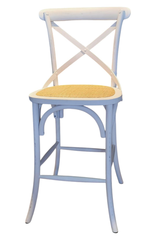 Taburete de bar altura media Retro blanco