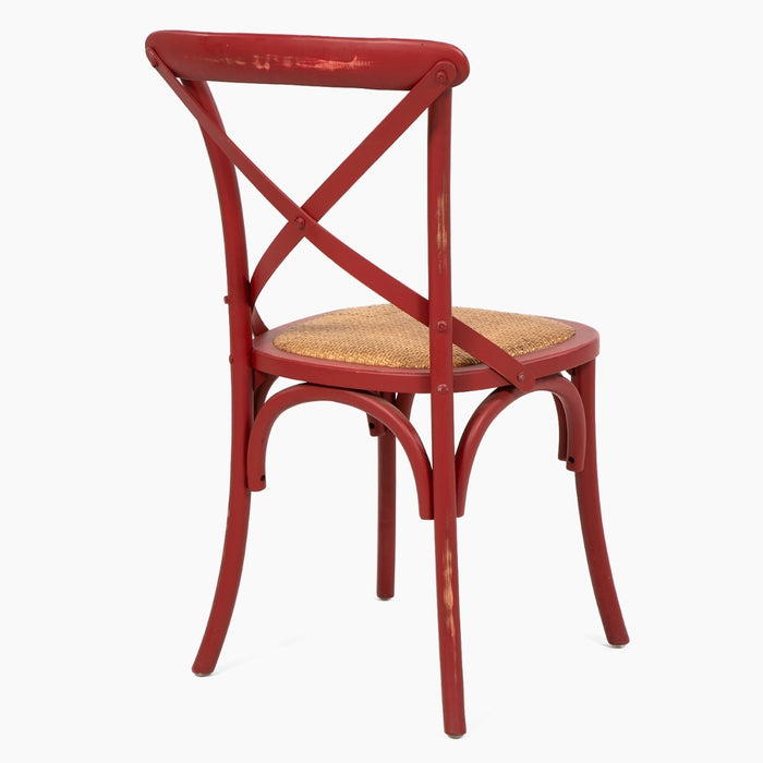 Silla Retro Crossback Roja