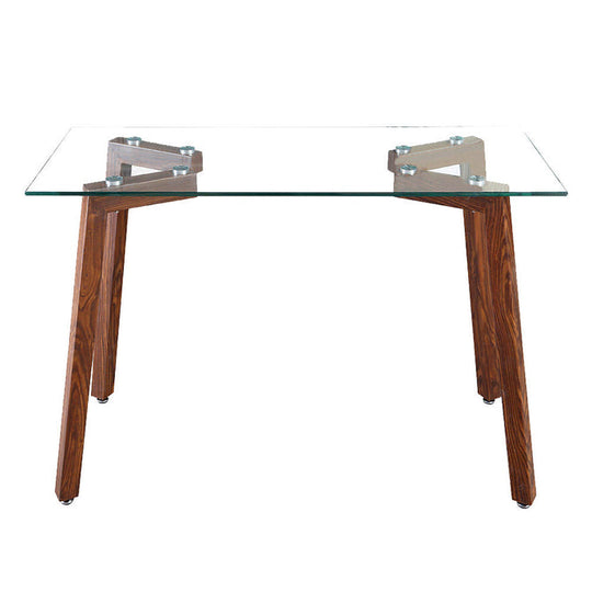 Mesa arrimo Jockey nogal rectangular 120x50x78 cm