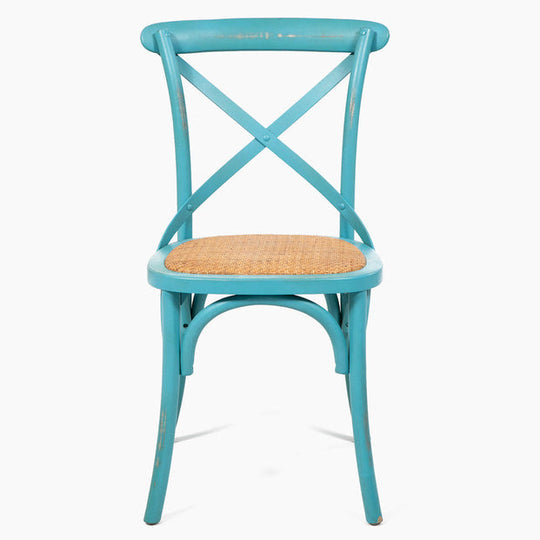 Silla Retro Crossback Turquesa