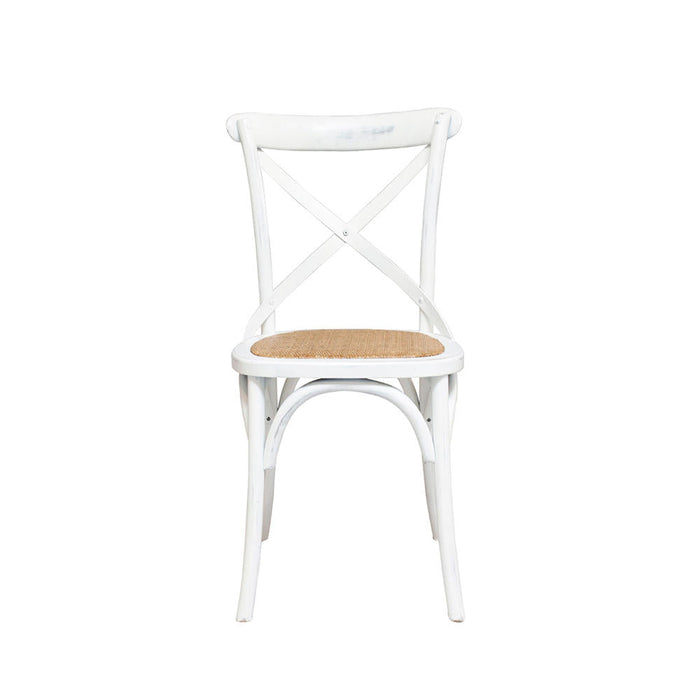 Silla Retro Crossback blanca