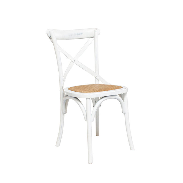 Silla Retro Crossback blanca