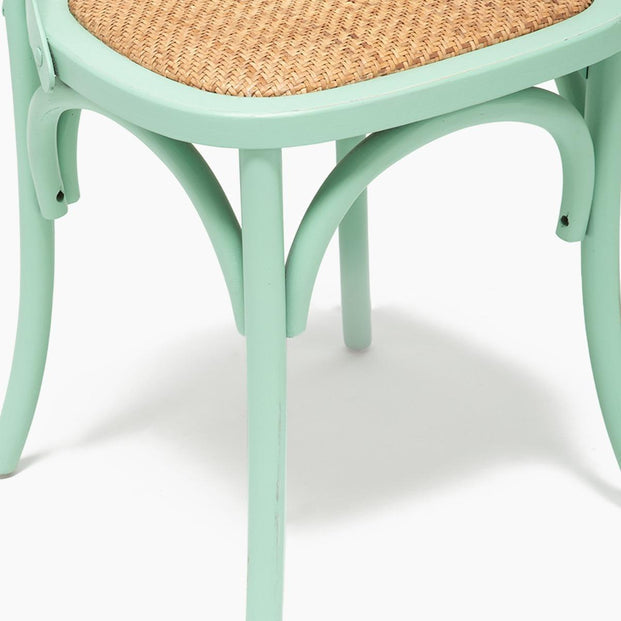 Silla Retro Crossback Verde Agua