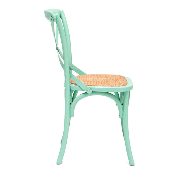 Silla Retro Crossback Verde Agua