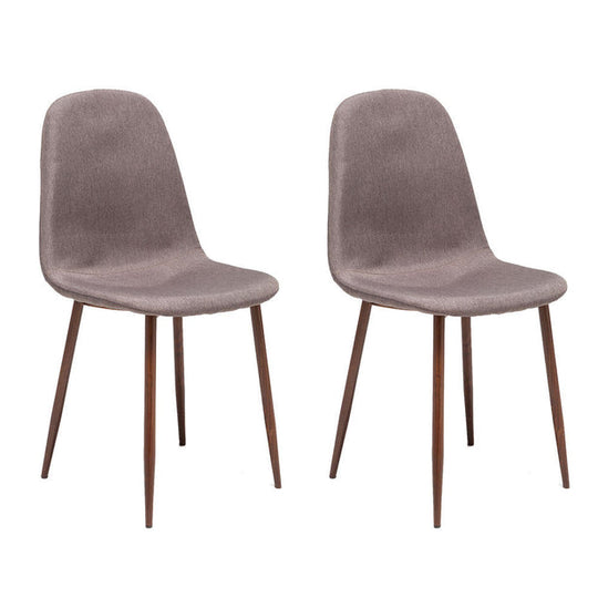 Kit 2 sillas Cross canela/nogal