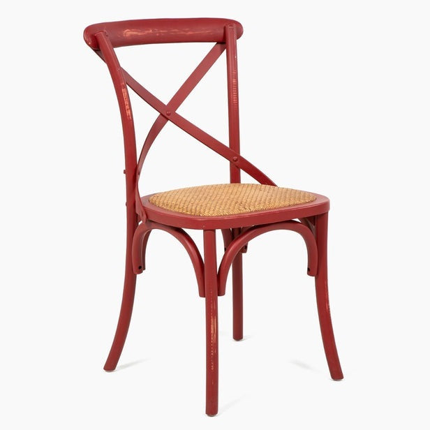 Silla Retro Crossback Roja