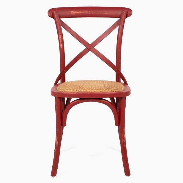 Silla Retro Crossback Roja