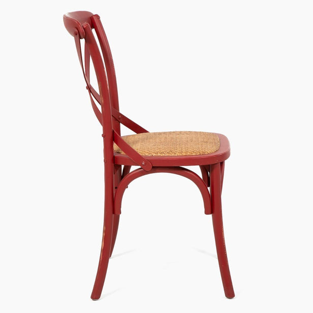 Silla Retro Crossback Roja