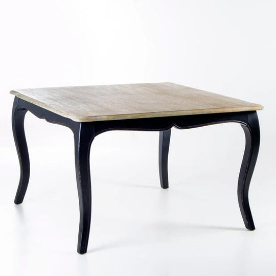 Mesa comedor Vittoria cuadrada negra 130x130x75 cm