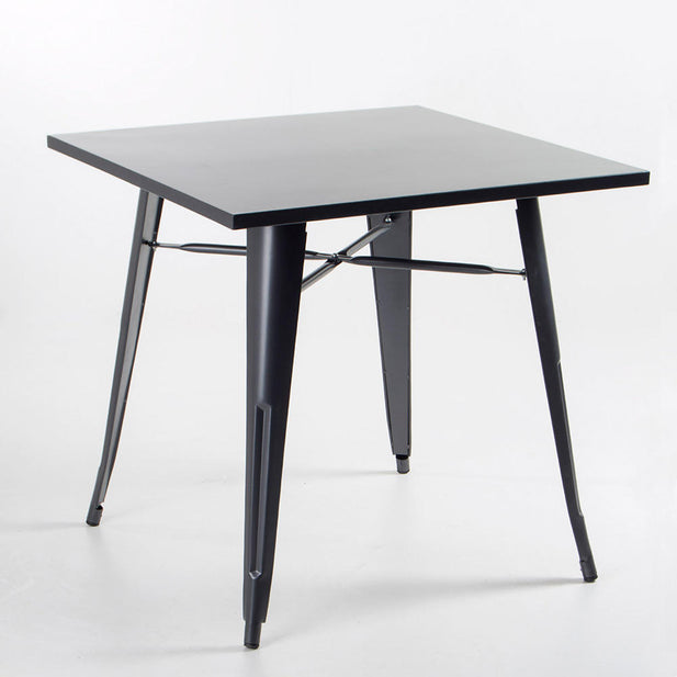 Mesa Tolix gris mate 80x80x75 cm