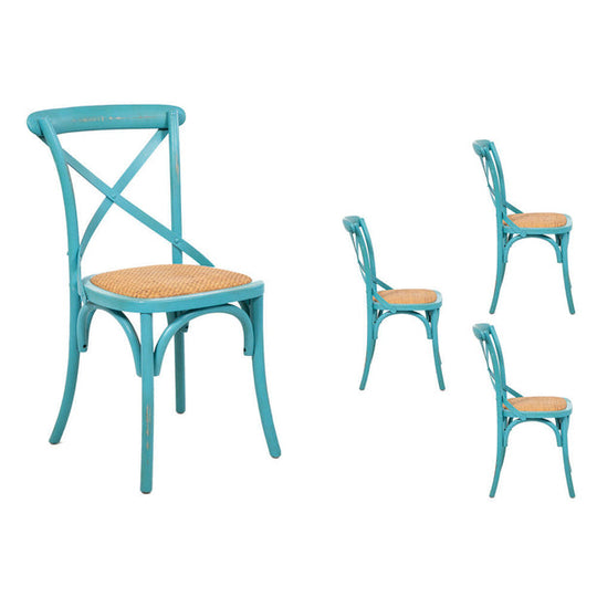 Kit 4 sillas Retro turquesa