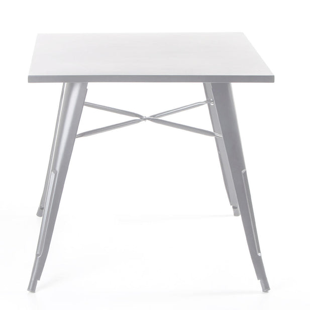 Mesa Tolix blanco mate 80x80x75 cm