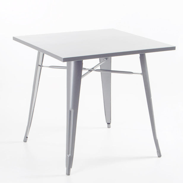 Mesa Tolix blanco mate 80x80x75 cm