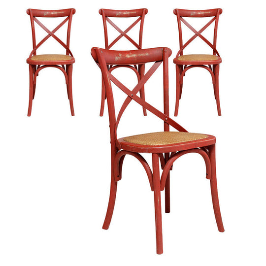 Kit 4 sillas Retro rojas