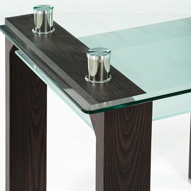 Mesa comedor Prisma rectangular nogal 150x90x78 cm