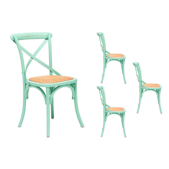 Kit 4 sillas Retro verde agua