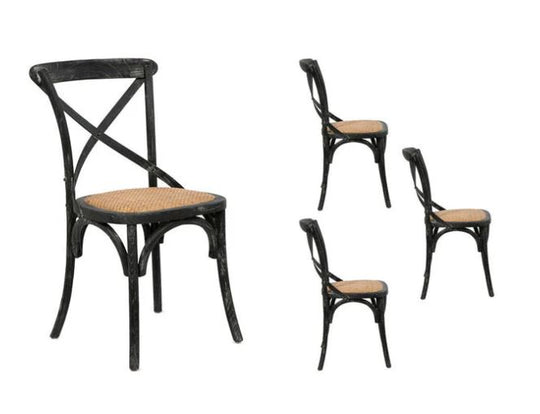 Kit 4 sillas Retro negras