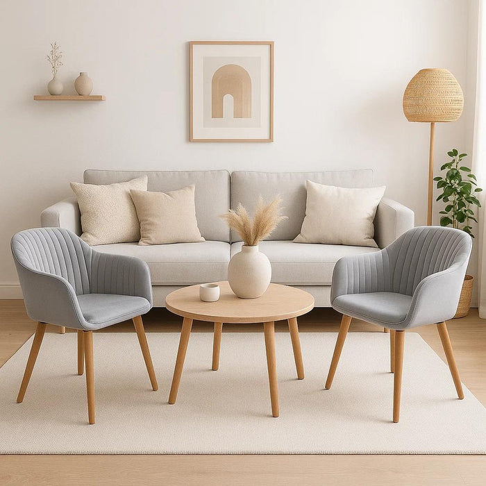 Pack de 2 Butacas Sitiales Poltronas Diamante Terciopelo - Gris