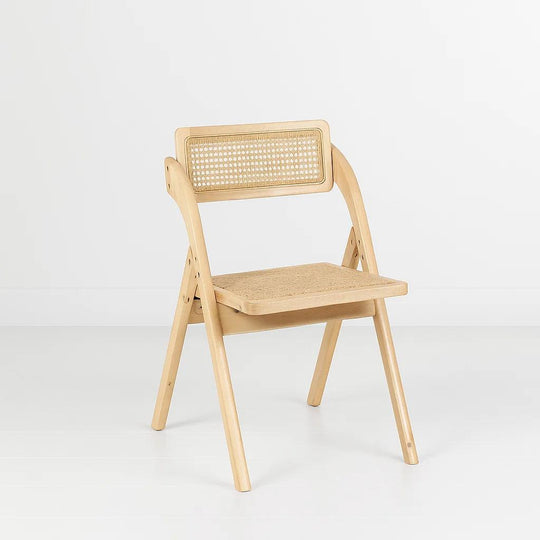 Silla Ambar Plegable de Madera Rattan Natural