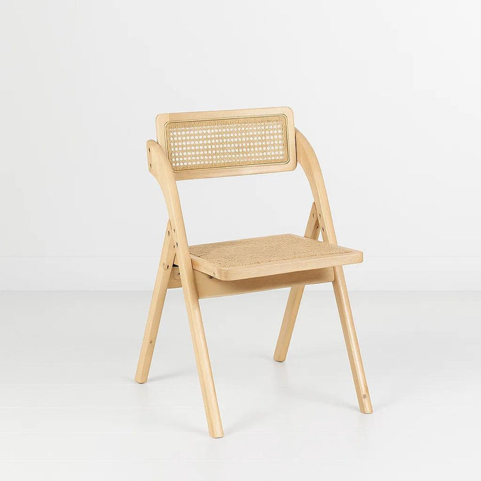 Silla Ambar Plegable de Madera Rattan Natural