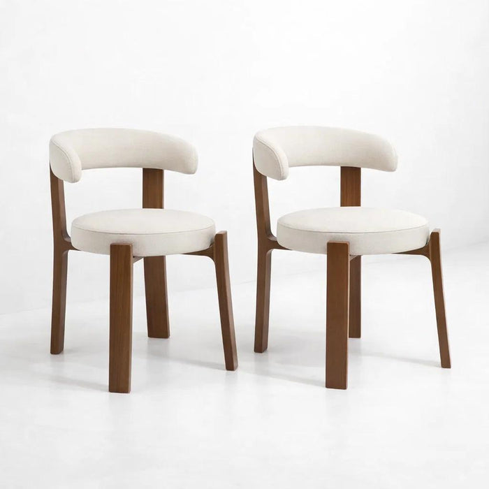 Pack de 2 Sillas Sitiales Hima Respaldo Curvo -  Blanca