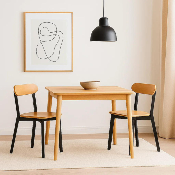 Pack de 2 Sillas Fresno de Madera - Negra