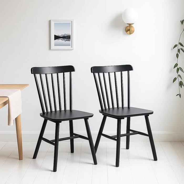 Pack de 2 Sillas Windsor Madera - Negra