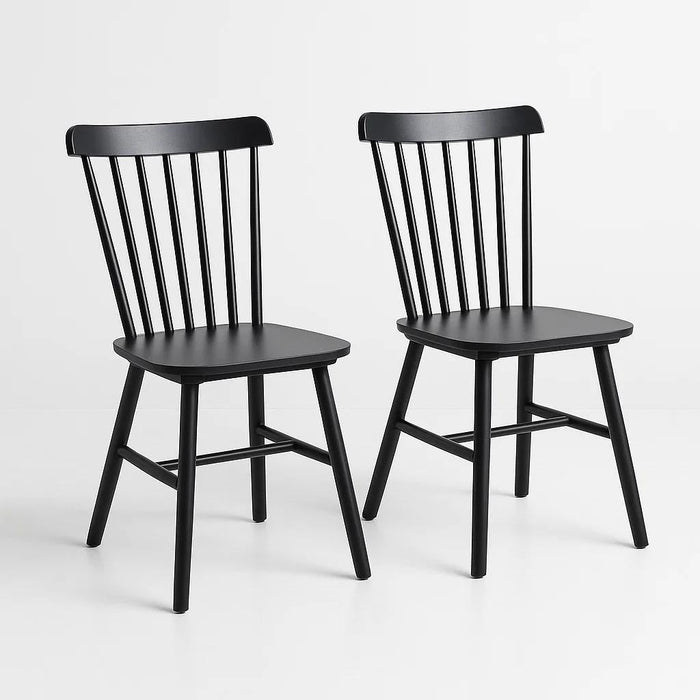 Pack de 2 Sillas Windsor Madera - Negra