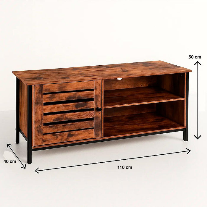 Rack de TV Rustik Madera Oscura Walnut