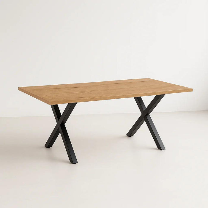 Mesa industrial Color Madera y Metal Cross 180x90