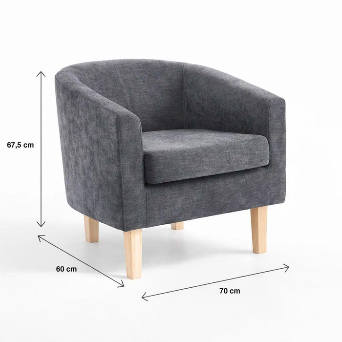 Sillón Compacto WoodLine - Gris