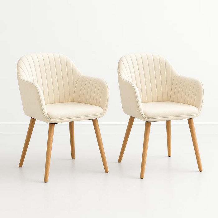 Pack de 2 Butacas Sitiales Poltronas Diamante Terciopelo - Beige