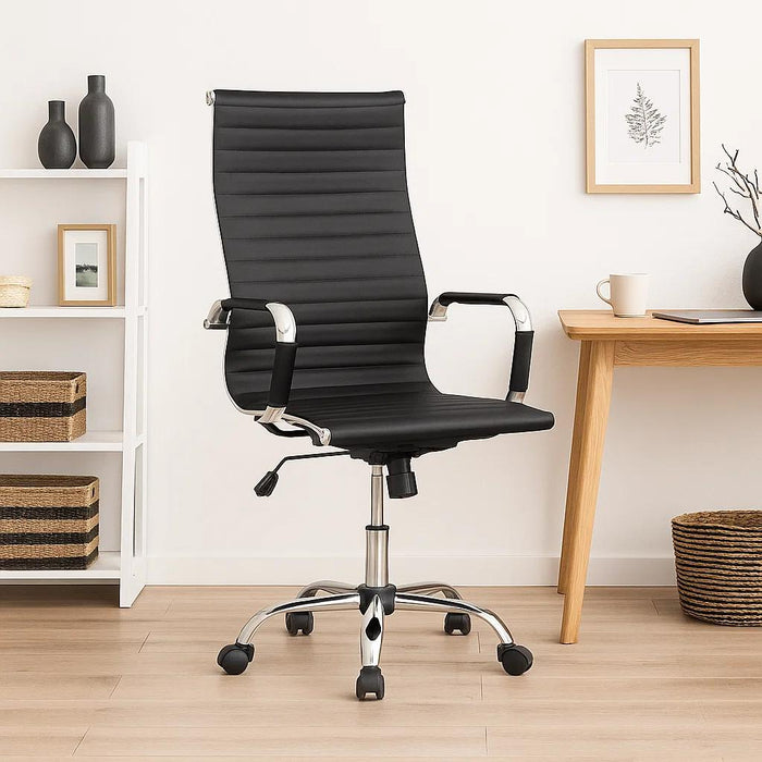 Silla Ejecutiva Luxor Cuero Sintético - Negro