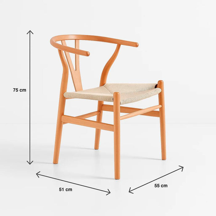 Pack 2 Sillas Wishbone Madera - Natural
