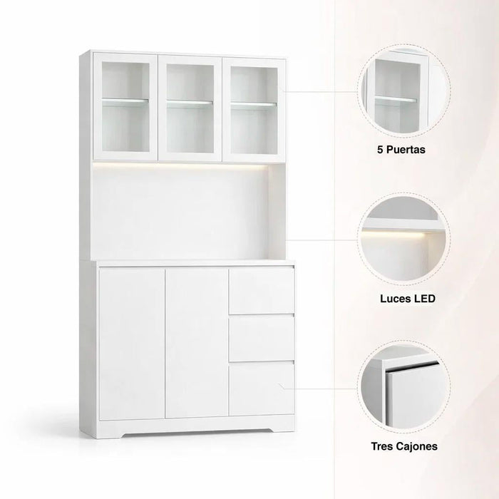 Mueble Buffet Alto LumiGlass