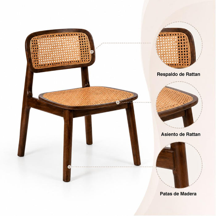 Pack de 2 Sillas de comedor Liitos 44X49x82