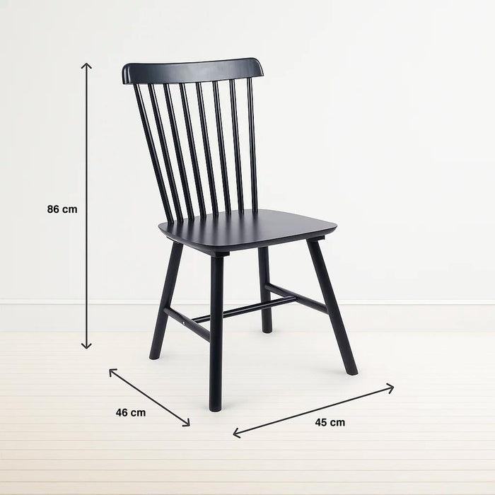 Pack de 2 Sillas Windsor Madera - Negra