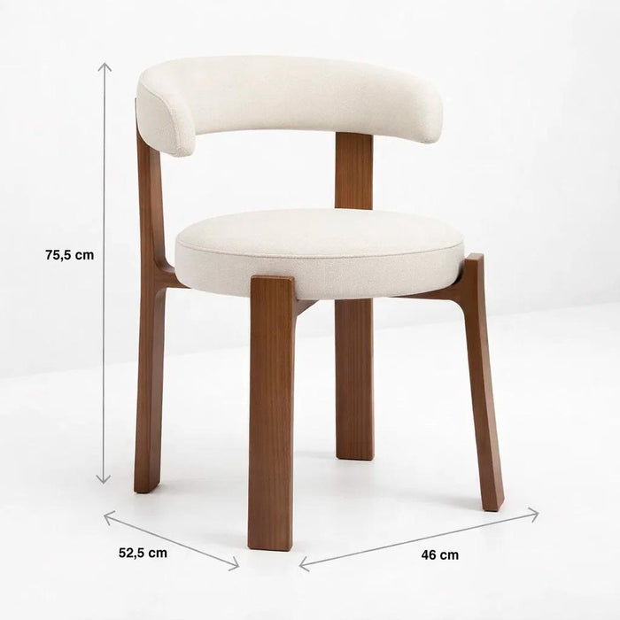 Pack de 2 Sillas Sitiales Hima Respaldo Curvo -  Blanca