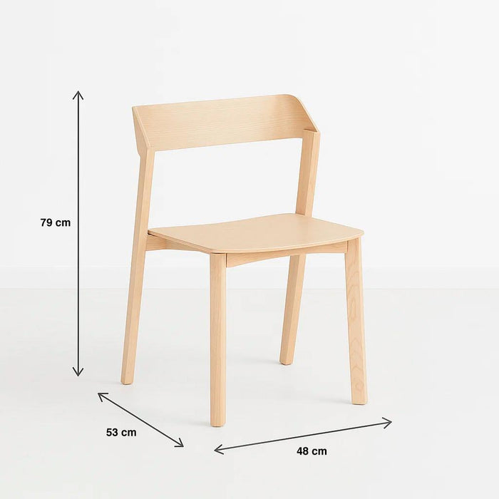 Pack de 2 Sillas de Comedor Madera Rover Viena Natural