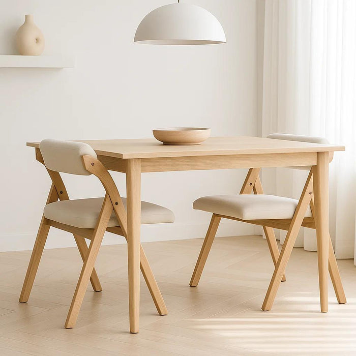 Pack de 2 Sillas Betlahem de madera plegable acolchada - Beige