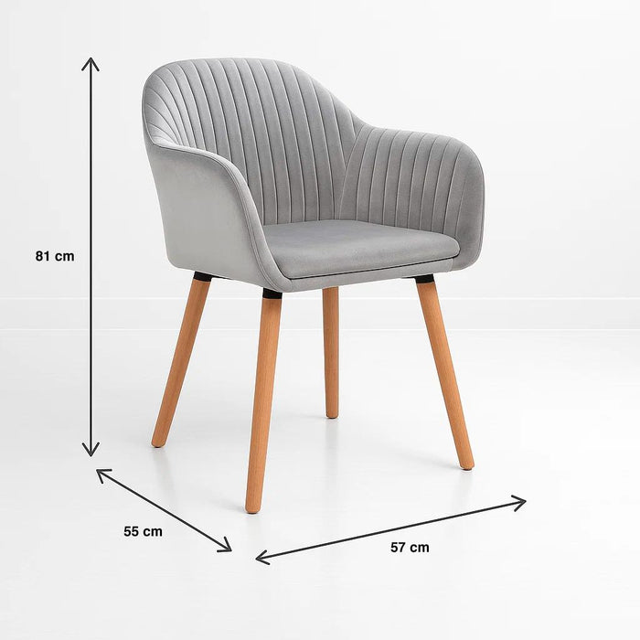 Pack de 2 Butacas Sitiales Poltronas Diamante Terciopelo - Gris