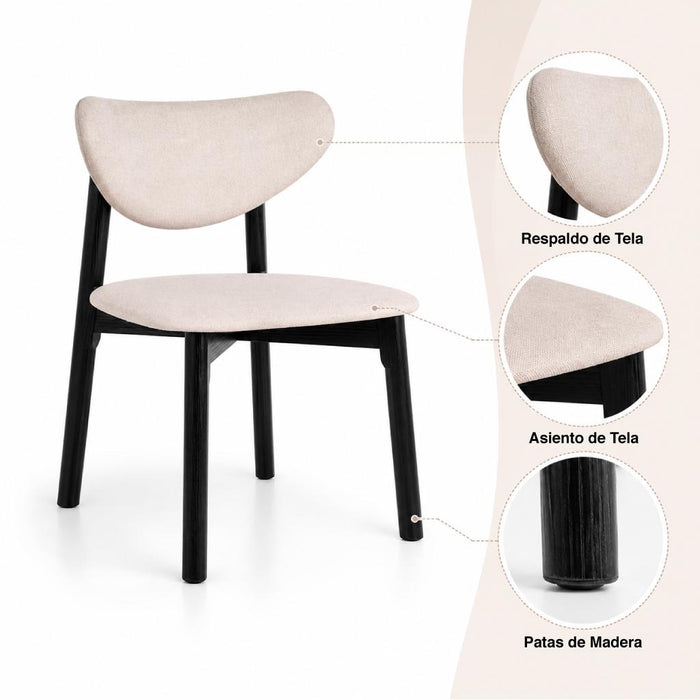 Pack de 2 Sillas de comedor Teng 49X61x80