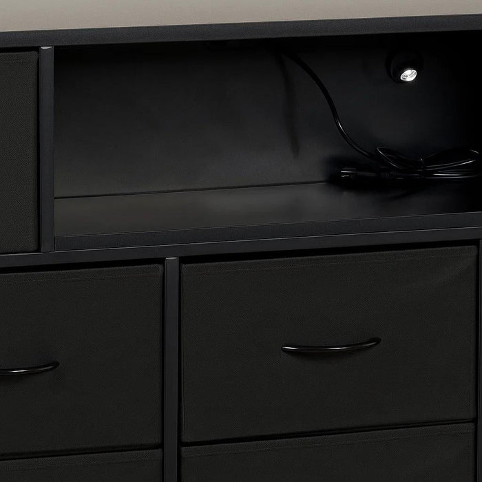 Mueble Organizador LED Xtreme Multimedia con Estación de Carga Integrada - Negro