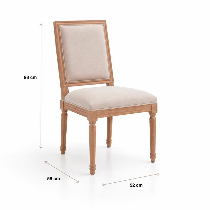 Pack de 2 Sillas de comedor Mazga 58x52x98