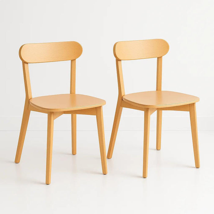 Pack de 2 Sillas Fresno de Madera - Natural