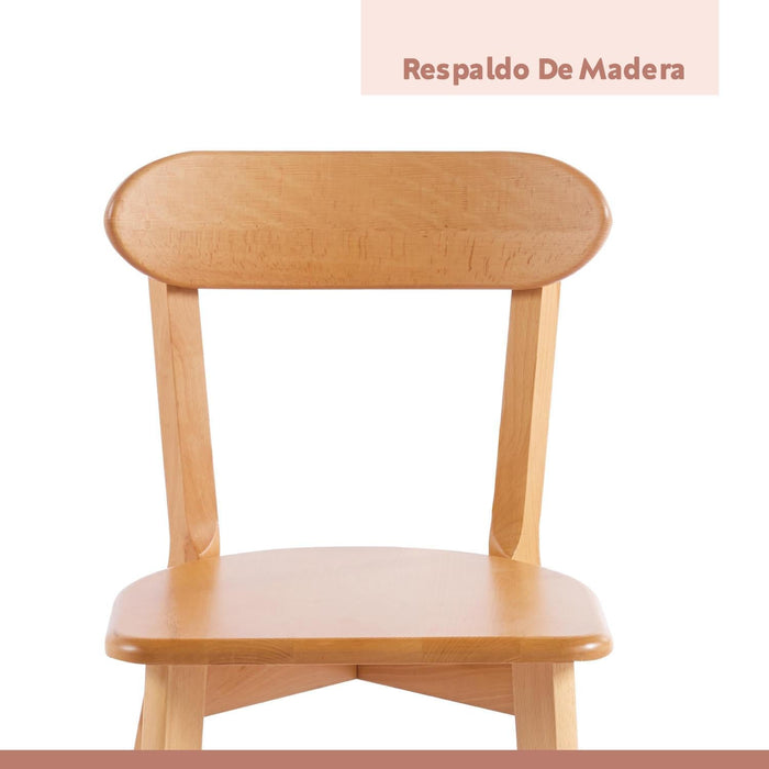 Comedor de Vidrio Cross 140x90cm + 6 Sillas Fresno de Madera